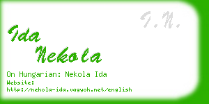 ida nekola business card